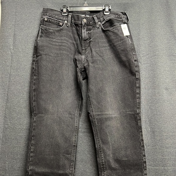 💥3/$30💥NWT Old Navy Men's Straight Taper Non-Stretch Black Jeans - 34Wx36L - Picture 9 of 10